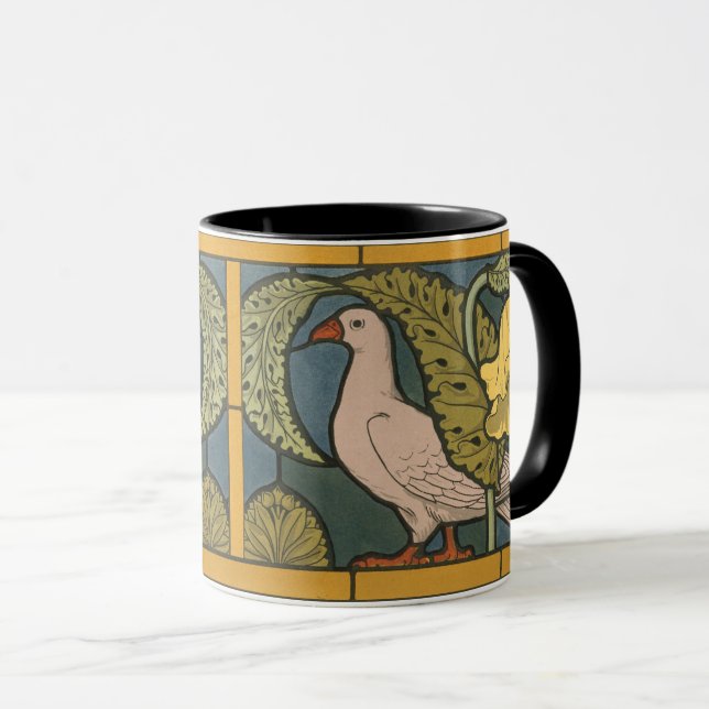 Pigeon and Poppy Mug (Front Right)