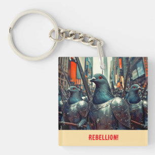 Pigeon Army Keychain