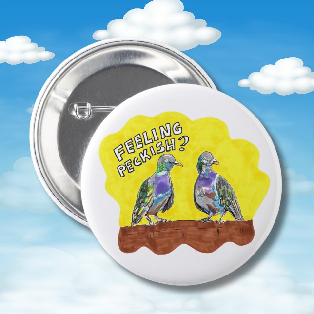 Pigeon badge sensation petit oiseau bouton épingle (Créateur téléchargé)