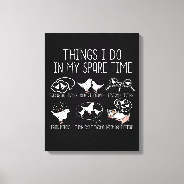 Pigeon Breeding Pigeon Racing Gift Men King Pigeon Canvas Print (Front)