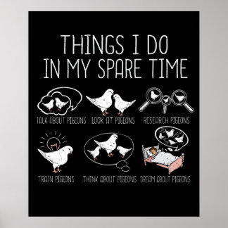 Pigeon Breeding Pigeon Racing Gift Men King Pigeon Poster