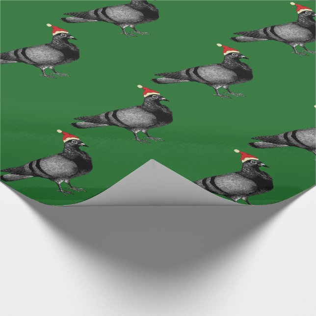 pigeon christmas wrapping paper (Corner)