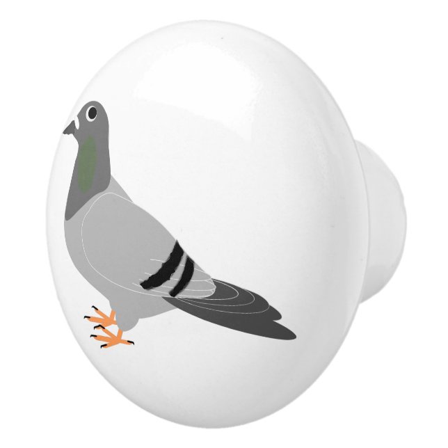 Pigeon Design Ceramic Knob (Right)