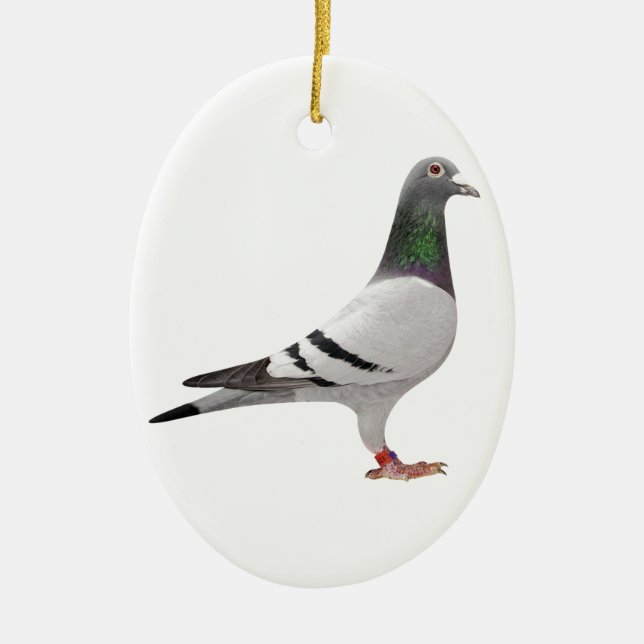 pigeon design ceramic ornament (Front)
