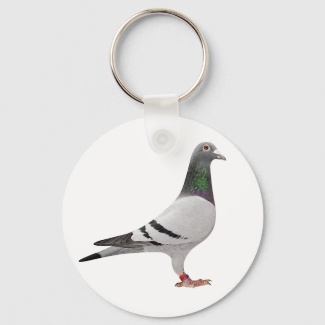 pigeon design keychain (Front)