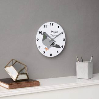 Pigeon Design Round Clock