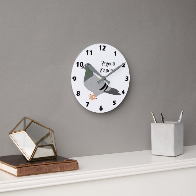 Pigeon Design Round Clock (Office)