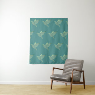 Pigeon, Dove vector drawing Wall Tapestry