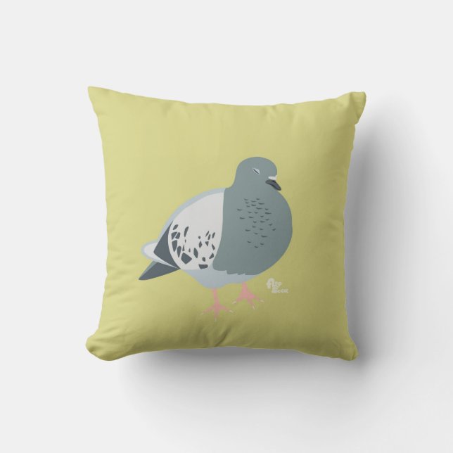 Pigeon Dreams Pillow (Front)