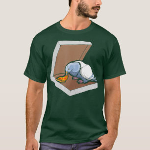 Pigeon Eating Pizza Bird Lover Birder T-Shirt