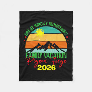 Pigeon Forge Great Smoky Mountains Family Vacation Fleece Blanket