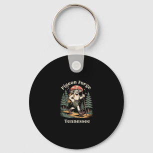 Pigeon Forge Tennessee Hiking Mushroom Vacation Keychain