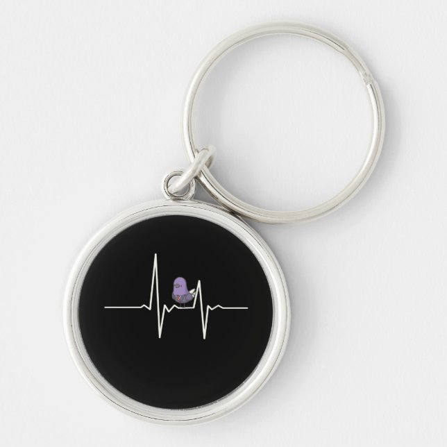 Pigeon Heartbeat Keychain (Front)