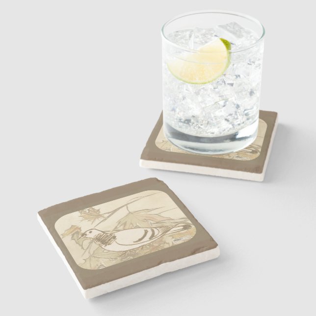 Pigeon In the Woods Stone Coaster (Side)