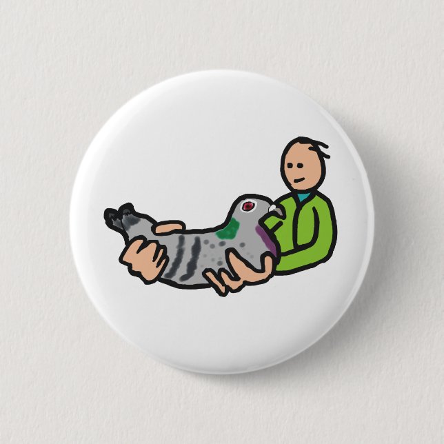 Pigeon Keeping 2 Inch Round Button (Front)