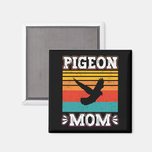 Pigeon Mom Bird Fly Animal Cute Pigeon Birds Retro Magnet