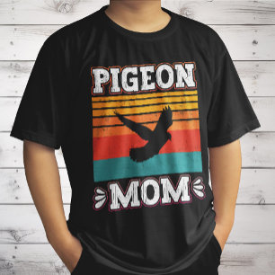 Pigeon Mom Bird Fly Animal Cute Pigeon Birds Retro T-Shirt