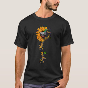 Pigeon Mom Cute Sunflower Pigeon Bird Lover Mother T-Shirt