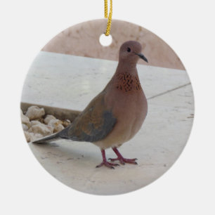 Pigeon ornament, customizable ceramic ornament