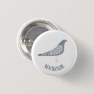 Pigeon Personalized 1 Inch Round Button