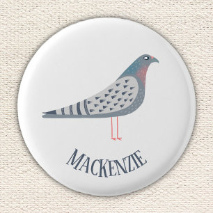 Pigeon Personalized 1 Inch Round Button
