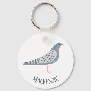 Pigeon Personalized Keychain