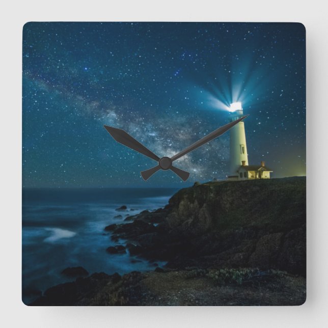 Pigeon Point Light Station, Ca Square Wall Clock (Front)