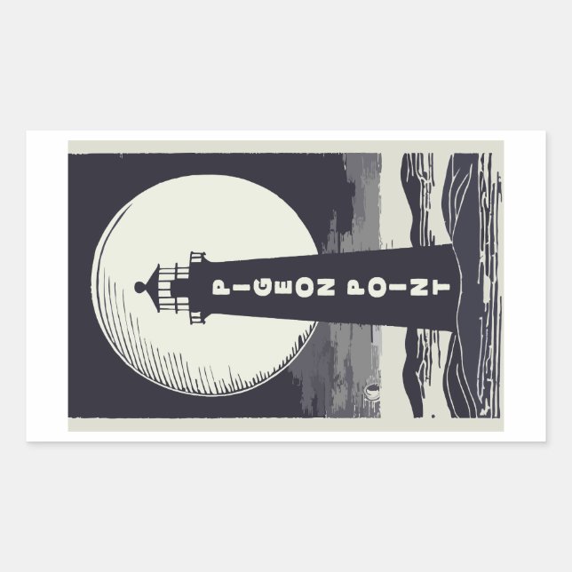 Pigeon Point Lighthouse California Moon Sticker (Front)