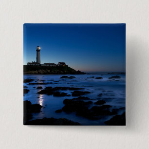 Pigeon Point Lighthouse   Half Moon Bay, Ca 2 Inch Square Button