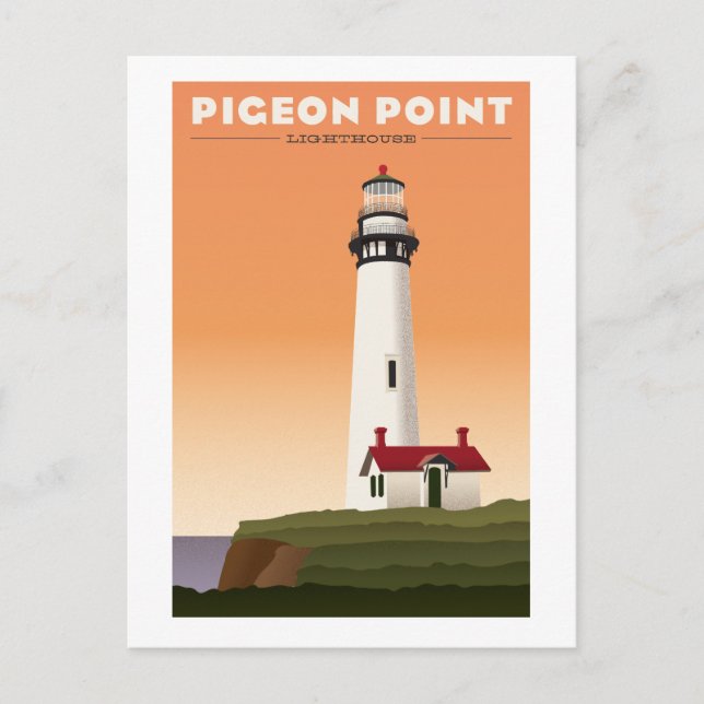 Pigeon Point Lighthouse Vintage travel postcard (Front)