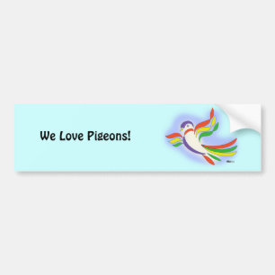 Pigeon Stylized Bird Bumper Sticker