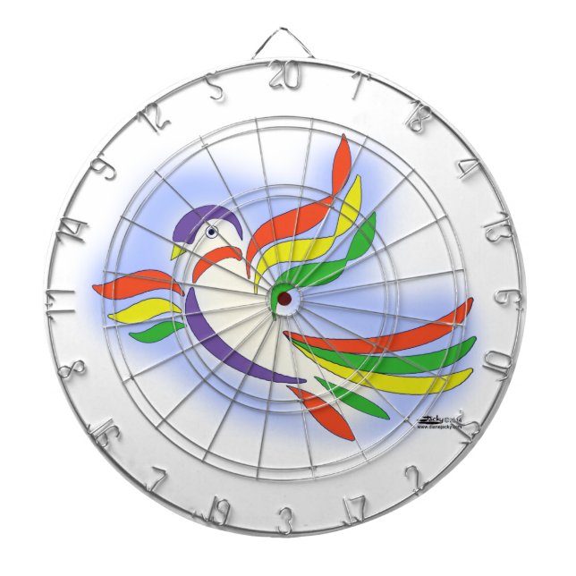 Pigeon Stylized Bird Dartboard (Front)
