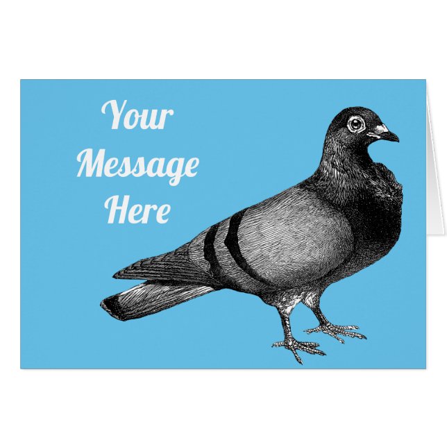 pigeon Vintage personnalisable (Devant horizontal)