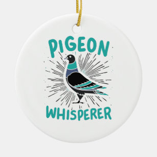 Pigeon Whisperer Ceramic Ornament