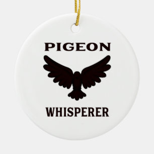 Pigeon Whisperer Ceramic Ornament