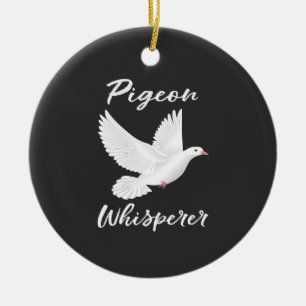Pigeon Whisperer Ceramic Ornament