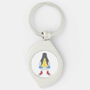 Pigeon with Shoes Keychain
