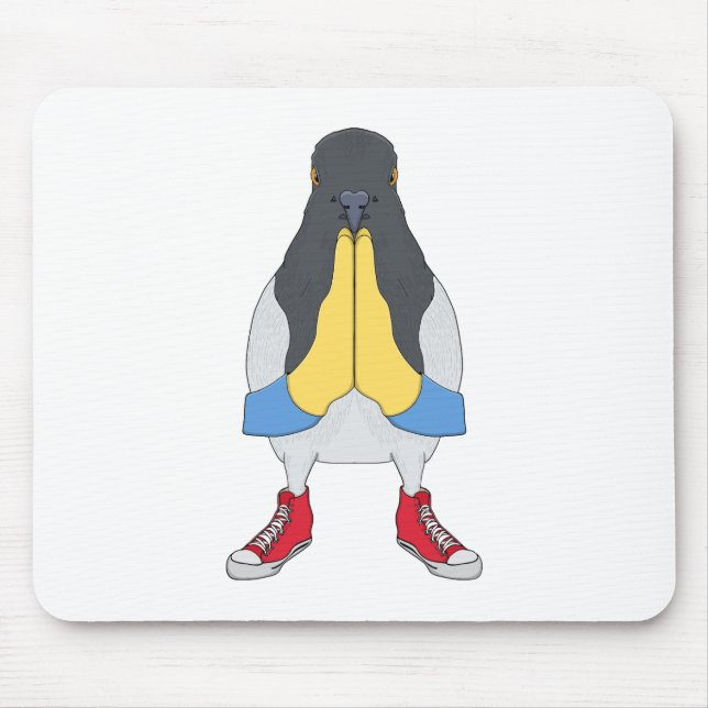 Pigeon with Shoes Mouse Pad (Front)