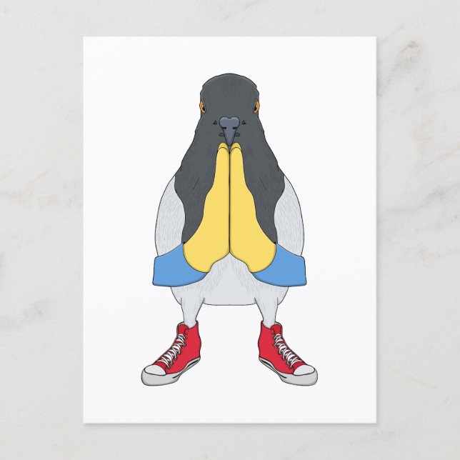 Pigeon with Shoes Postcard (Front)