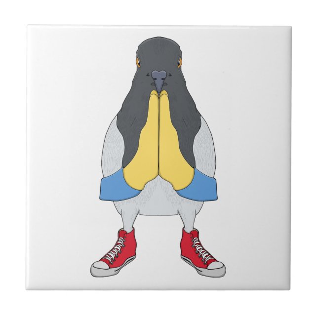 Pigeon with Shoes Tile (Front)