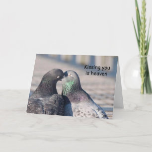 Pigeons Kiss - Frameable Art Card
