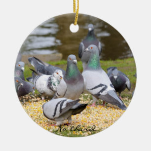pigeons, No third Ceramic Ornament