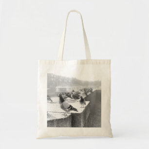 Pigeons on a Bridge Tote Bag