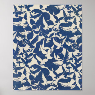 Pigeons Pattern Poster