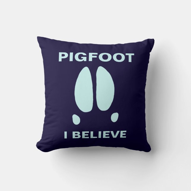 Pigfoot - I Believe Throw Pillow (Front)