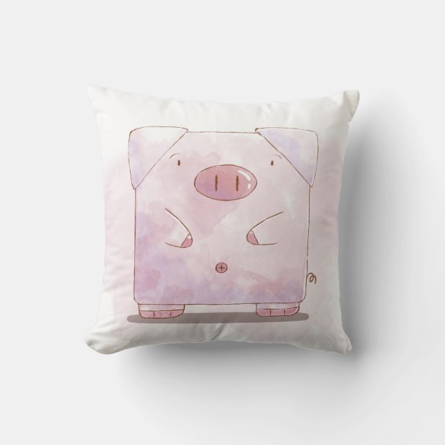 Piggie cutie  throw pillow (Front)