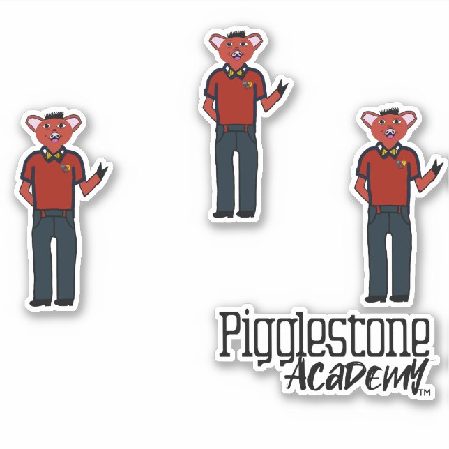 Pigglestone Academy Class Pig 5 Sticker (Front)
