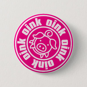 Piggy 2 Inch Round Button