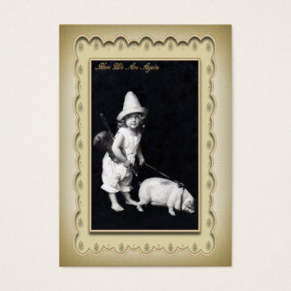Piggy and I Mini Postcard Profile Card