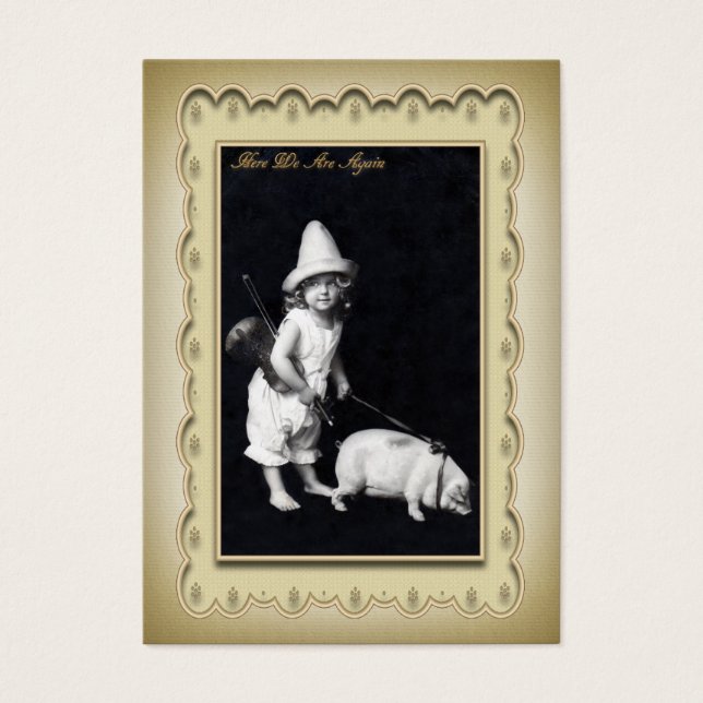 Piggy and I Mini Postcard Profile Card (Front)